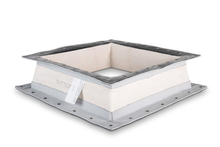 Product photograph of a large engineering expansion joint shot on a white background.