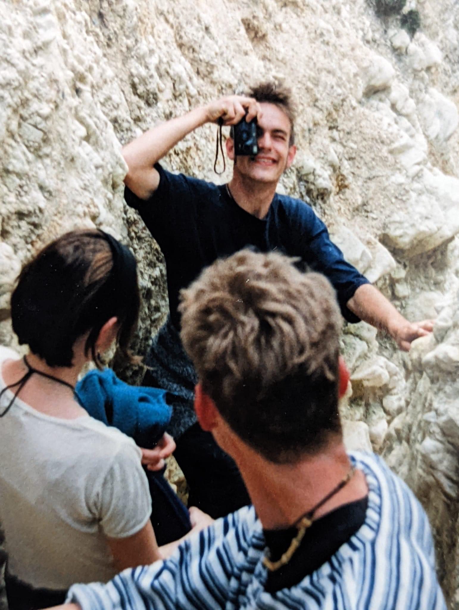 Photo of a young Ben Roberts from Blooming Photography learning his craft. 